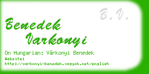 benedek varkonyi business card